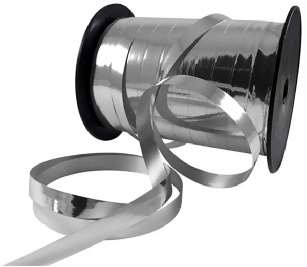 Wstążka prezentowa 10mmx250m metaliczny srebrny