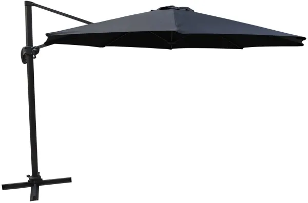 VENTURE DESIGN Leeds parasol z regulacją kąta, 3,5 m - czarny materiał i aluminium