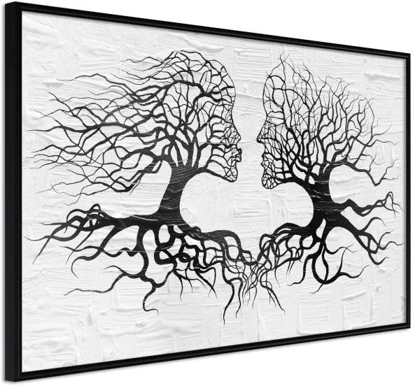 ARTGEIST Plakat med ramme - Like the Old Trees Czarna z passepartout 60x40
