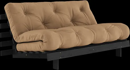 Karup Design Roots Sofa do spania z materacem Roots 160x200 Mocca/Czarny lakier