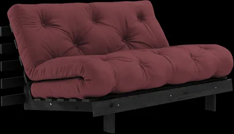 Karup Design Roots Sofa do spania z materacem Roots 140x200 Bordowy/Czarny lakier