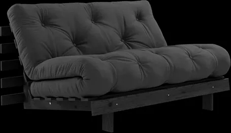 Karup Design Roots Sofa rozkładana z materacem Roots 140x200 Ciemnoszary/Czarny lakier
