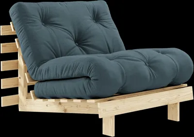 Karup Design Roots Sofa rozkładana z materacem 90x200 757 Petrol Blue/Sosna