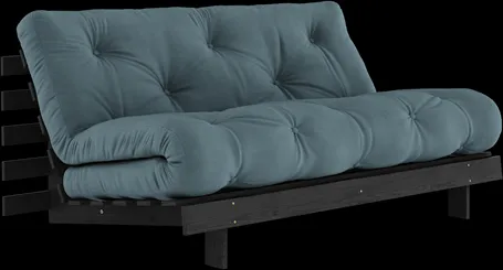 Karup Design Roots Sofa rozkładana z materacem Roots 160x200 Petrol/Czarny lakier
