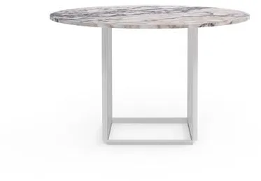 New Works Florence Stół jadalny Ø120 White Viola Marmur z białą podstawą