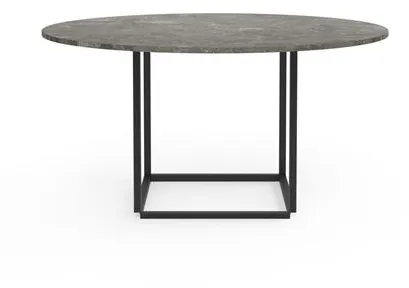 New Works Florence Stół jadalny Ø145 Gris Du Marais Marmur z czarną ramą
