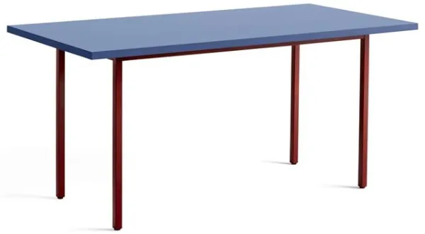 HAY Two-Colour Stół jadalny L160 Maroon Red/Blue