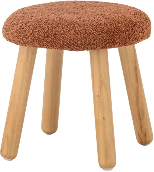 Taboret Aksel, brązowy, poliester