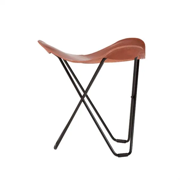 Cuero Pampa Flying Goose Taboret - Czarna rama - Montana