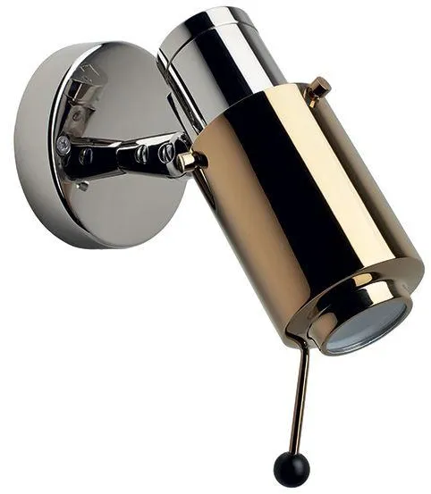 Biny Spot Lampa Ścienna Nikiel i Złoto z LED